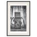 Wall Poster Retro Dream - black and white composition with a phone on wooden planks background 137239 additionalThumb 17