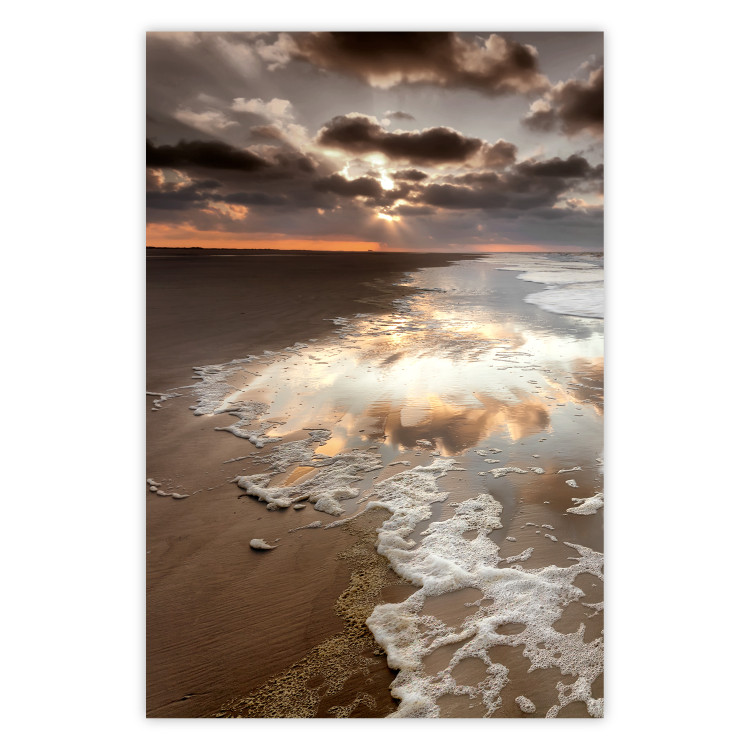Wall Poster Dispersion of the Present - beach landscape against a sunset 138039