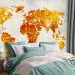Photo Wallpaper Gold continents - a map of the world maintained in elegant colors 138739 additionalThumb 2