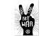 Canvas Art Print Not for War (1-piece) Vertical - black and white sign with text 142439