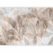 Photo Wallpaper Shadow abstraction - interlaced shapes and leaf outline - beige 144739 additionalThumb 1
