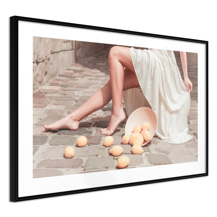Poster Lemons in the Sun - Scattered Fruit Against the Background of a Seated Woman 145239 additionalImage 7