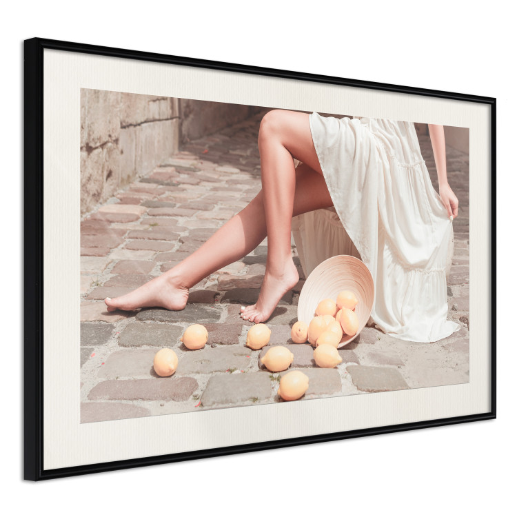 Poster Lemons in the Sun - Scattered Fruit Against the Background of a Seated Woman 145239 additionalImage 8