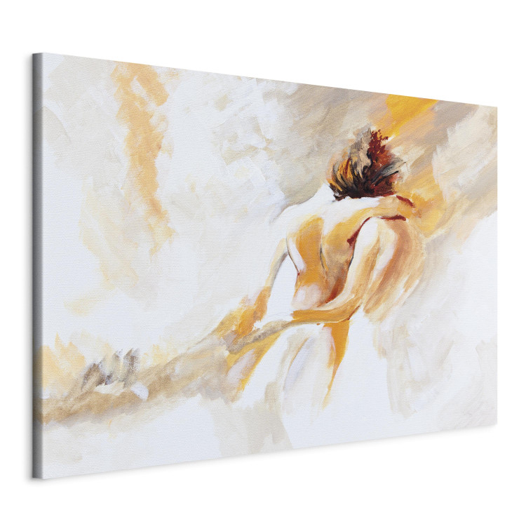 Canvas Couple in Love - Woman and a Man in a Tender Loving Embrace 145739 additionalImage 2