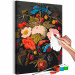 Paint by number Summer Bouquet - Colorful Flowers with Fruit on a Dark Background 147339 additionalThumb 5