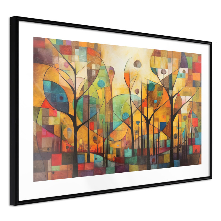 Poster Colored Forest - A Geometric Composition Inspired by Klimt’s Style 151139 additionalImage 16