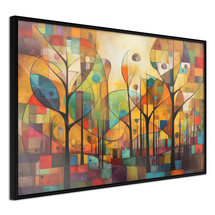 Poster Colored Forest - A Geometric Composition Inspired by Klimt’s Style 151139 additionalImage 7