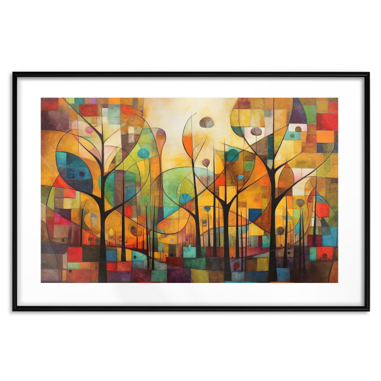 Poster Colored Forest - A Geometric Composition Inspired by Klimt’s Style 151139 additionalImage 22