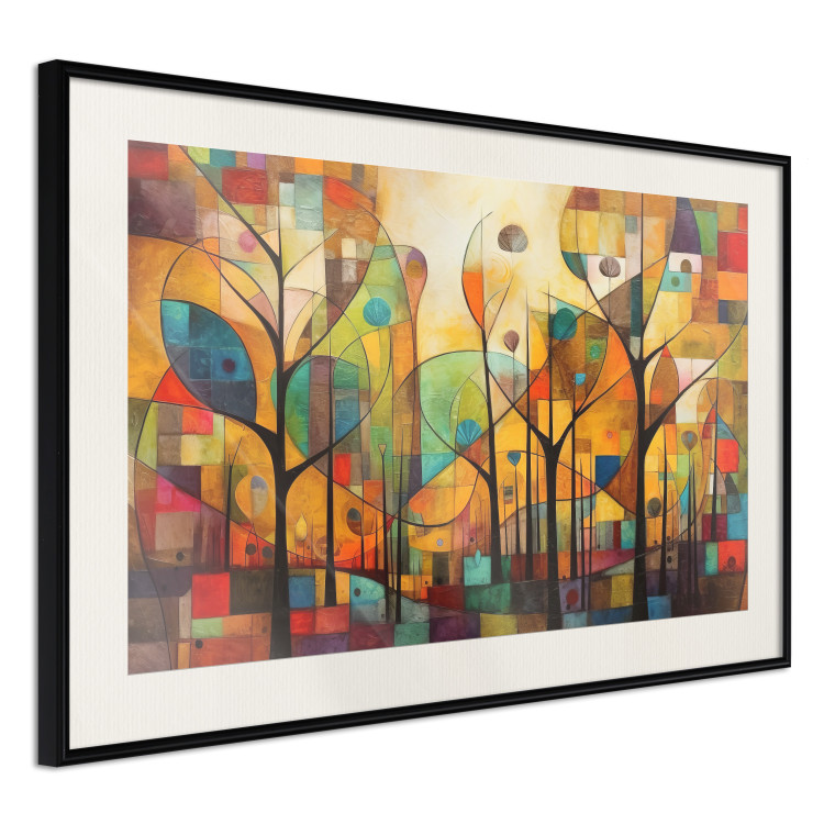 Poster Colored Forest - A Geometric Composition Inspired by Klimt’s Style 151139 additionalImage 2