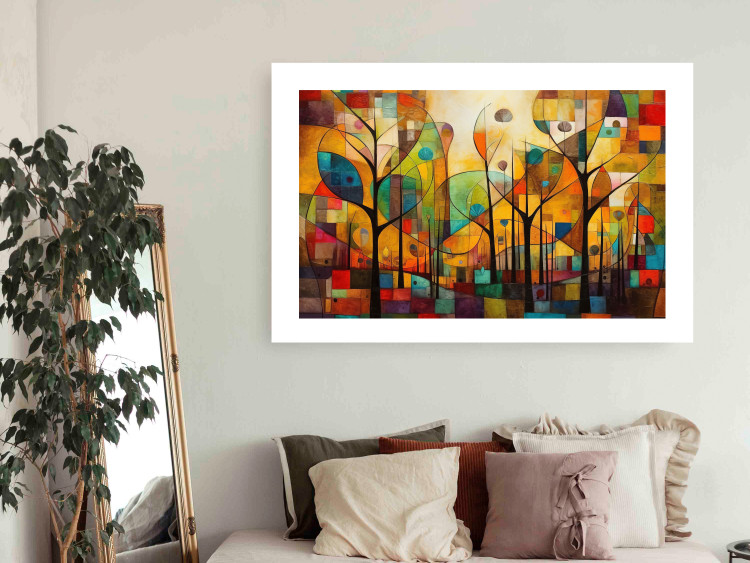 Poster Colored Forest - A Geometric Composition Inspired by Klimt’s Style 151139 additionalImage 12