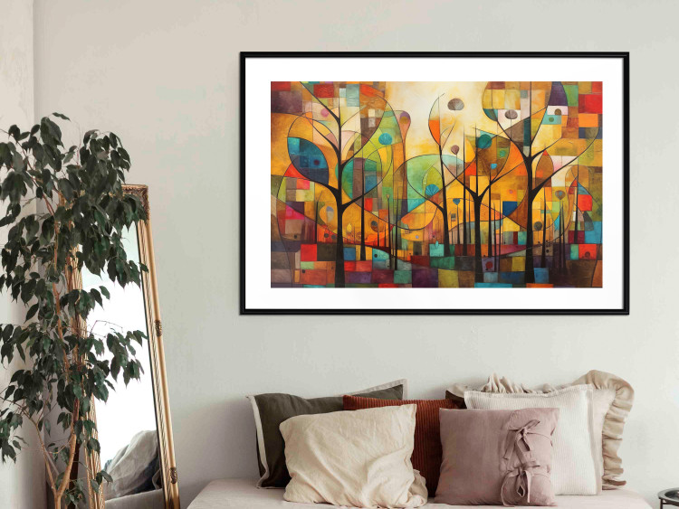 Poster Colored Forest - A Geometric Composition Inspired by Klimt’s Style 151139 additionalImage 13