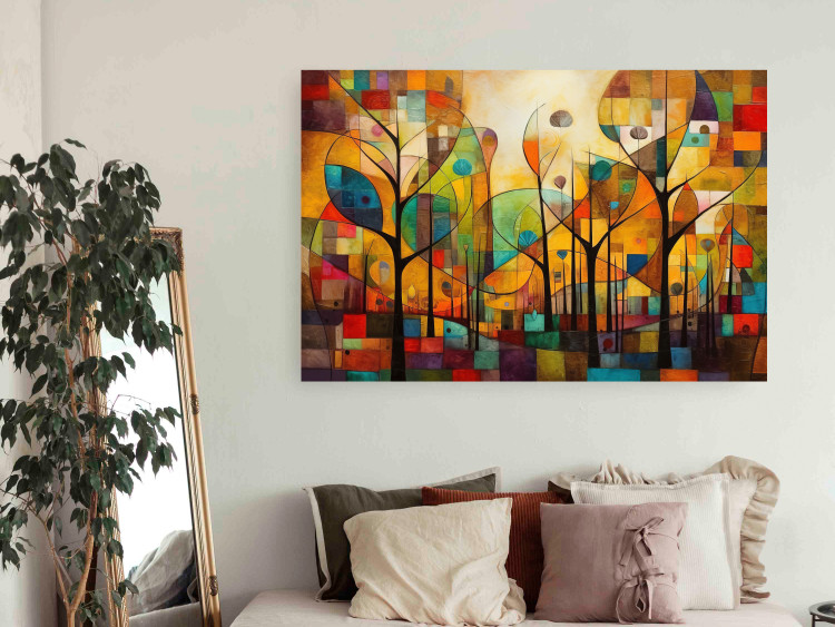 Poster Colored Forest - A Geometric Composition Inspired by Klimt’s Style 151139 additionalImage 18
