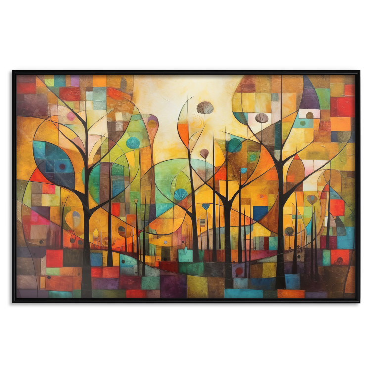Poster Colored Forest - A Geometric Composition Inspired by Klimt’s Style 151139 additionalImage 19