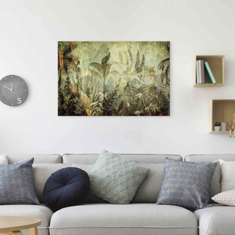 Canvas Print Jungle - Exotic Flora in Warm Green Colors 151239 additionalImage 9