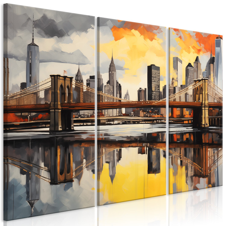 Canvas Brooklyn - Panoramic View of New York Bridge and City 151939 additionalImage 2