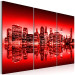 Canvas Art Print Red glow over New York 58439 additionalThumb 2