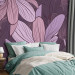 Wall Mural Purple Magnolias - Fantasy with Magnolia Flowers on a Solid Background 60739 additionalThumb 2