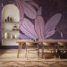 Wall Mural Purple Magnolias - Fantasy with Magnolia Flowers on a Solid Background 60739 additionalThumb 6