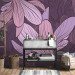 Wall Mural Purple Magnolias - Fantasy with Magnolia Flowers on a Solid Background 60739 additionalThumb 8