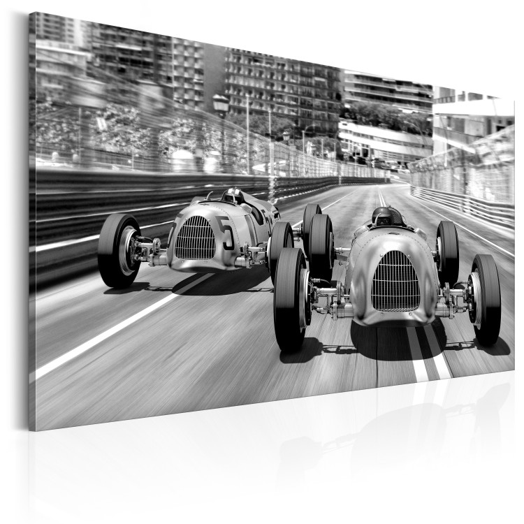 Canvas Art Print Old Cars Racing 64839 additionalImage 2