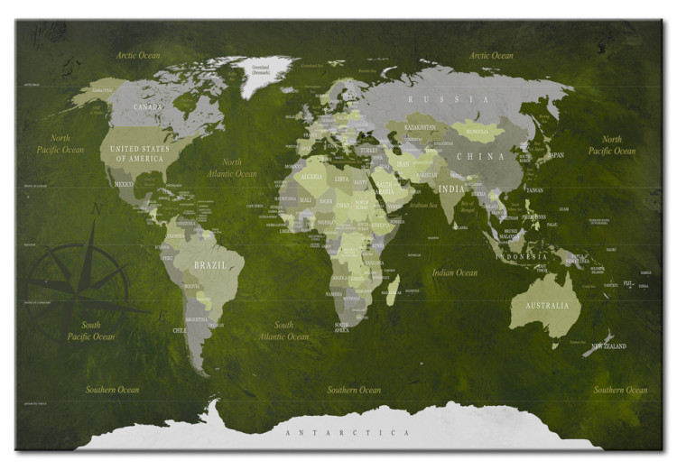 Decorative Pinboard Malachite World [Cork Map] 93939 additionalImage 2