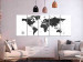 Canvas Black and White Map (5 Parts) Narrow 108449 additionalThumb 3