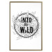 Wall Poster Into the Wild - black and white composition with a floral motif and texts 116349 additionalThumb 16