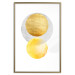 Wall Poster Lost Balls - simple geometric abstraction in gold and gray circles 117349 additionalThumb 20
