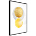 Wall Poster Lost Balls - simple geometric abstraction in gold and gray circles 117349 additionalThumb 11