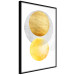 Wall Poster Lost Balls - simple geometric abstraction in gold and gray circles 117349 additionalThumb 10