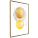 Wall Poster Lost Balls - simple geometric abstraction in gold and gray circles 117349 additionalThumb 6