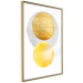 Wall Poster Lost Balls - simple geometric abstraction in gold and gray circles 117349 additionalThumb 12