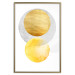 Wall Poster Lost Balls - simple geometric abstraction in gold and gray circles 117349 additionalThumb 17