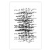 Wall Poster Next to you - black and white pattern with overlapping texts 117449