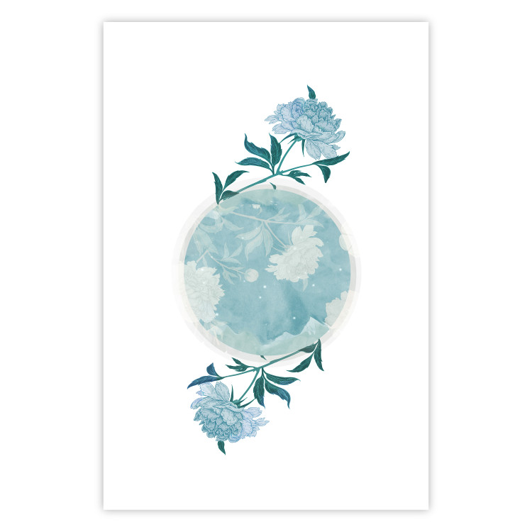 Wall Poster Floral Planet - botanical composition with flowers and leaves on white 117549 additionalImage 22