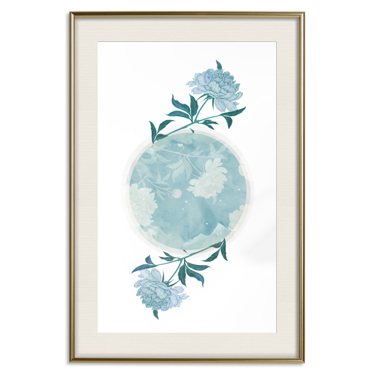 Wall Poster Floral Planet - botanical composition with flowers and leaves on white 117549 additionalImage 21