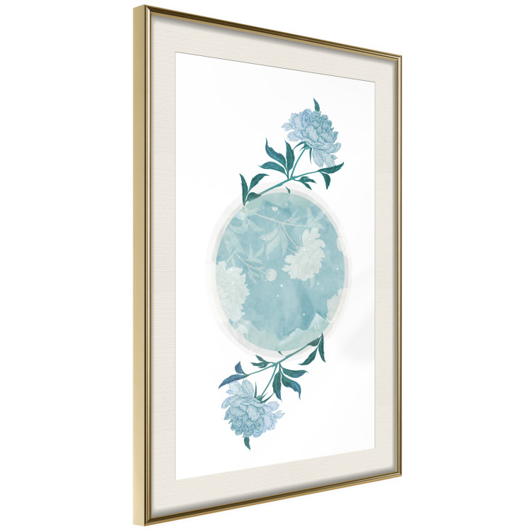 Wall Poster Floral Planet - botanical composition with flowers and leaves on white 117549 additionalImage 2