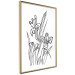 Wall Poster Iris in Love - black and white composition in line art with spring flowers 119049 additionalThumb 14