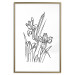 Wall Poster Iris in Love - black and white composition in line art with spring flowers 119049 additionalThumb 27