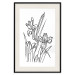 Wall Poster Iris in Love - black and white composition in line art with spring flowers 119049 additionalThumb 23