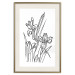 Wall Poster Iris in Love - black and white composition in line art with spring flowers 119049 additionalThumb 24