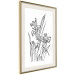 Wall Poster Iris in Love - black and white composition in line art with spring flowers 119049 additionalThumb 2