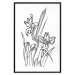 Wall Poster Iris in Love - black and white composition in line art with spring flowers 119049 additionalThumb 19