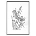 Wall Poster Iris in Love - black and white composition in line art with spring flowers 119049 additionalThumb 26