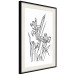 Wall Poster Iris in Love - black and white composition in line art with spring flowers 119049 additionalThumb 3