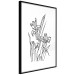 Wall Poster Iris in Love - black and white composition in line art with spring flowers 119049 additionalThumb 13