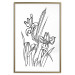 Wall Poster Iris in Love - black and white composition in line art with spring flowers 119049 additionalThumb 25