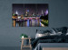 Canvas Print Triptych on the river in London - photo of the night city with bridge 123649 additionalThumb 3