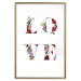 Poster Love in Flowers - text with colorful flowers in English inscription 124449 additionalThumb 20