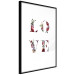 Poster Love in Flowers - text with colorful flowers in English inscription 124449 additionalThumb 13